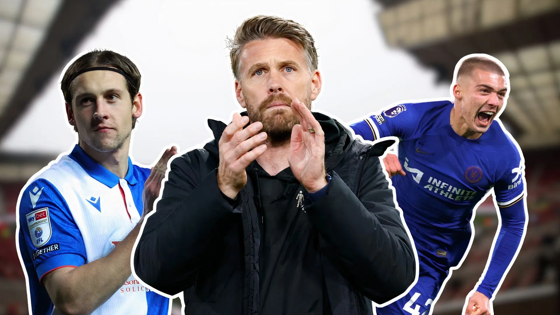 HLV Rob Edwards của Middlesbrough cùng hai mục tiêu chuyển nhượng Alfie Gilchrist và Callum Brittain