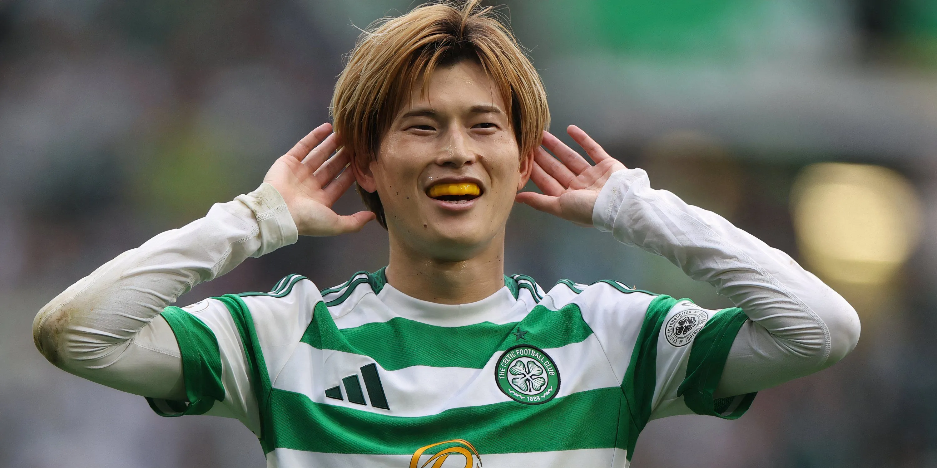 Kyogo Furuhashi trong một trận đấu thuộc giải VĐQG Scotland, Premiership.