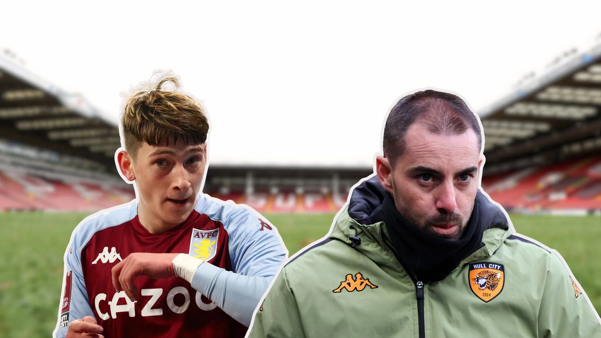 Louie Barry và huấn luyện viên Ruben Selles tại Hull City, nơi anh từng thi đấu trước khi đến Sheffield United