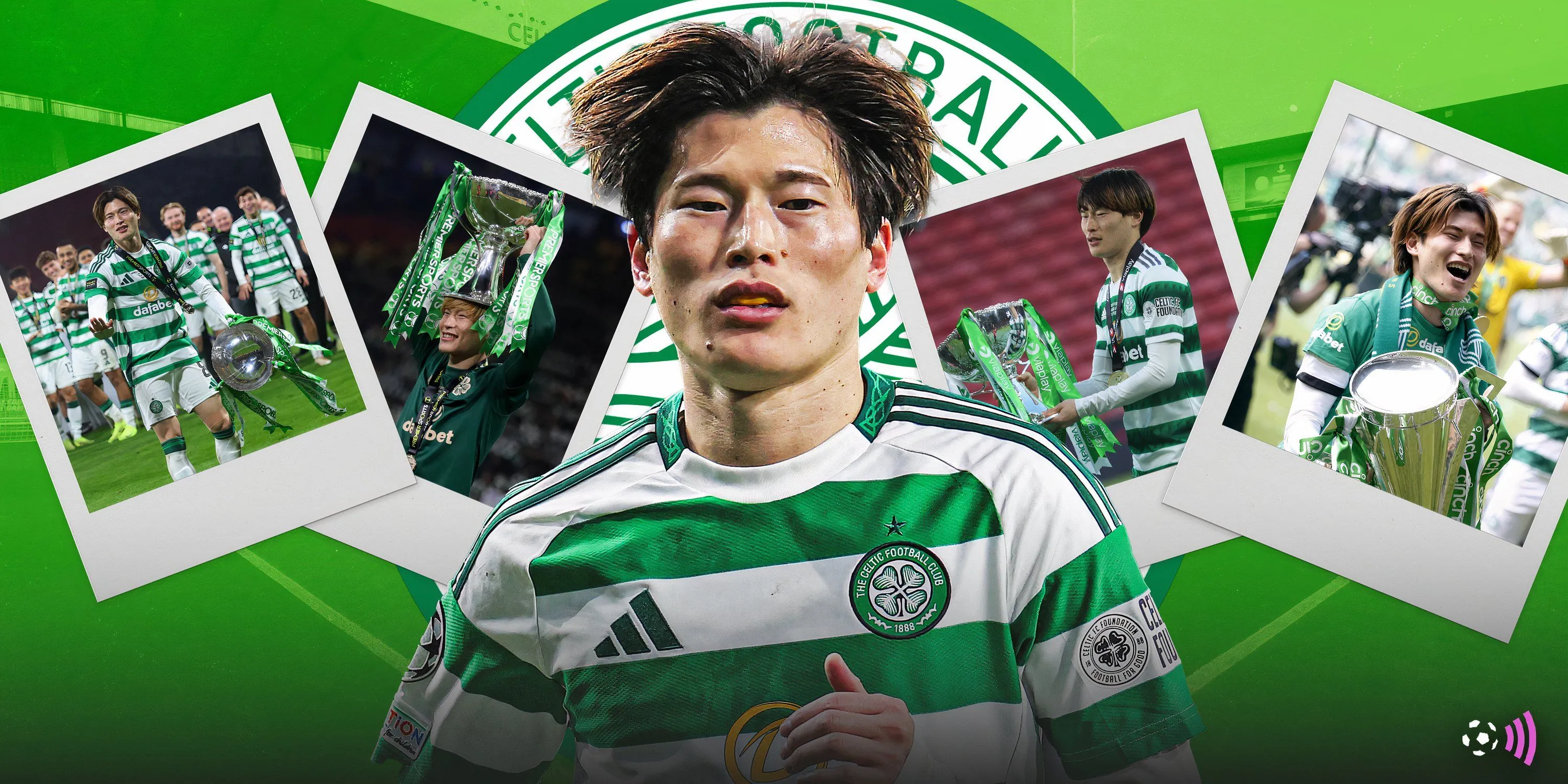 Tiền đạo Kyogo Furuhashi trong màu áo Celtic trước khi chuyển đến Ligue 1.